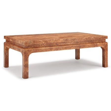 Ming Coffee Table - Linen Wrap - Heavily Textured Saffron