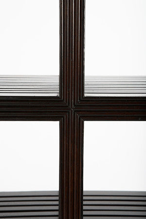 Slatted Ship Buffet - #24 Distressed Black/Brown