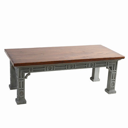 Dublin Coffee Table - #6 Antique French Gesso and #28 Antique Walnut
