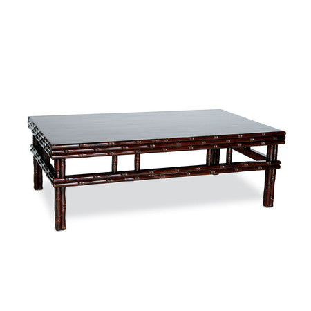 Indochine Coffee Table - Antiqued Chinese Red Lacquer