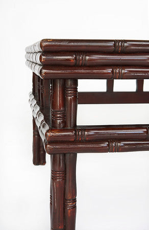 Indochine Coffee Table - Antiqued Chinese Red Lacquer