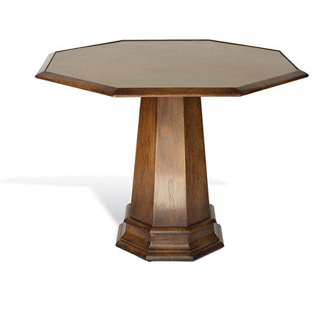 Craft Game Table - Leather Top - #43 Antique Warm Oak