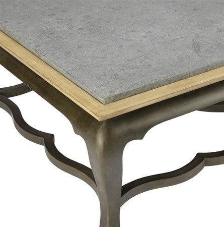 Croft Coffee Table - Antiqued Bottle Green and Oatmeal