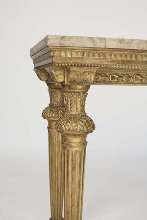 Medici Console - Faux Marble Top - #4 22K Gold Leaf