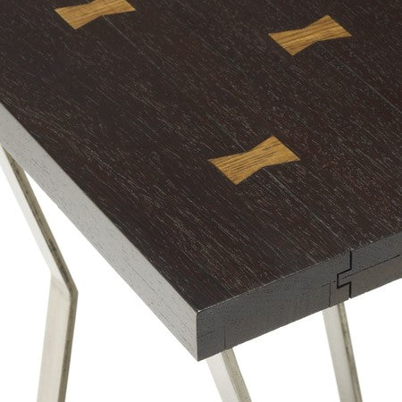 Hampton Side Table - Small - Shiraz and Old Steel