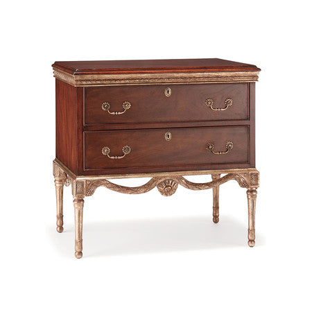 Danish Side Table - #13 Antique Mahogany with 22K Gilt Accents