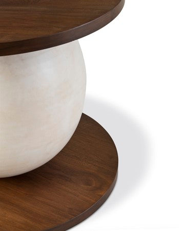 Beaumont Side Table - #9 Dark Truffle and #6 Antique French Gesso