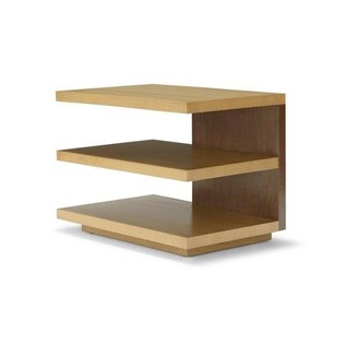 Aldo Side Table - Right Side Facing - #21 Antique Oak & #26 Light Walnut
