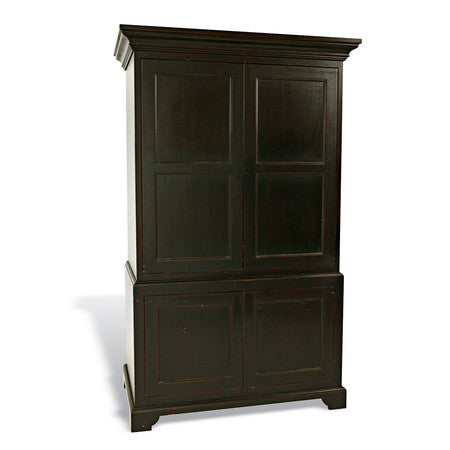 Jasper Media Cabinet - #11 Ebony With Red Highlights