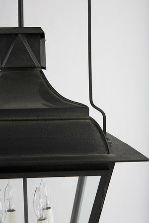 French Tole Lantern - 4 Light - Old Iron