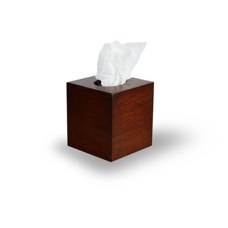 Boutique Tissue Box - Walnut, Mahogany, Oak, Gesso