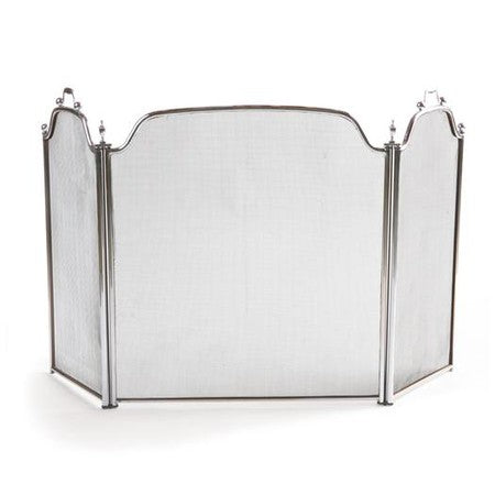 Oxford Fire Screen - Three Panel - Satin Nickel