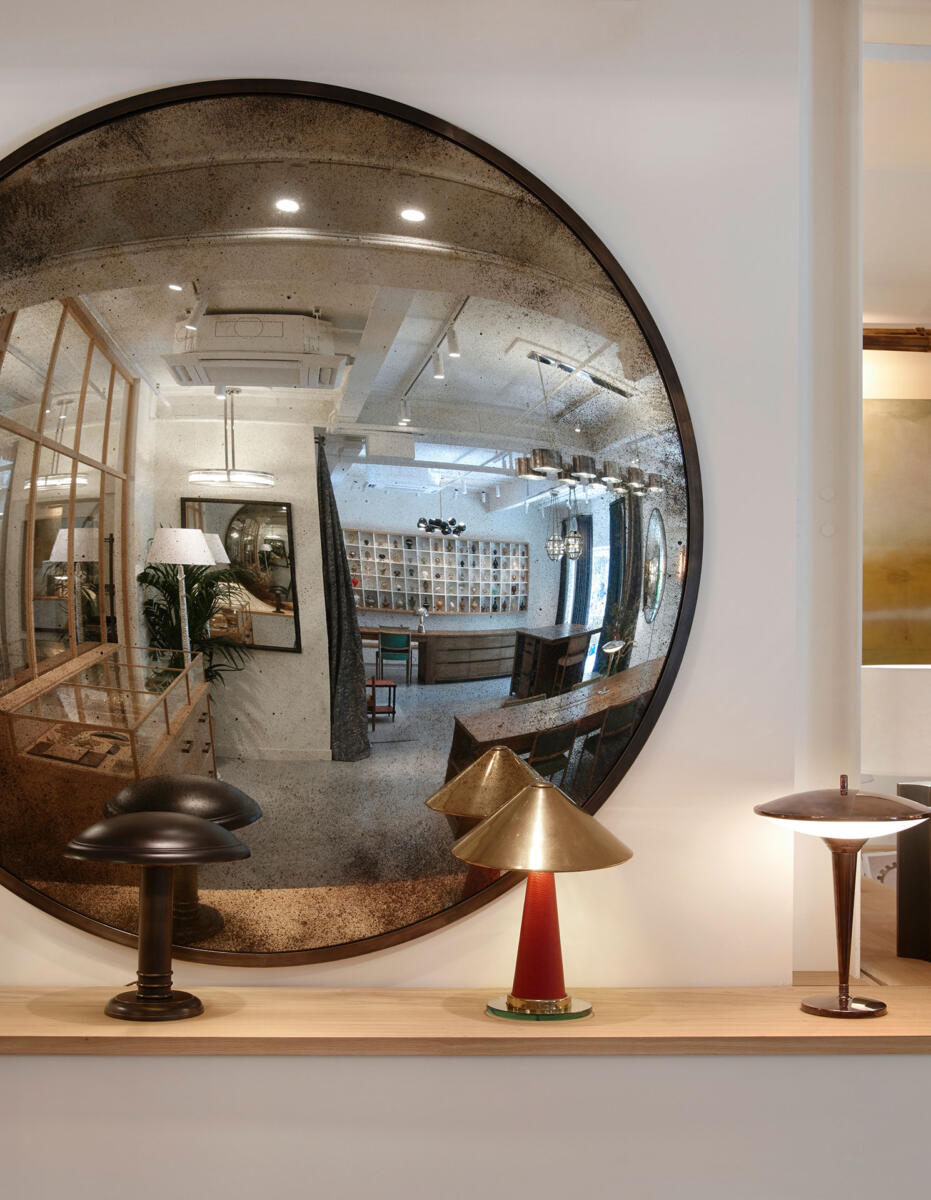 Round Convex Mirror - Antiqued 600mm