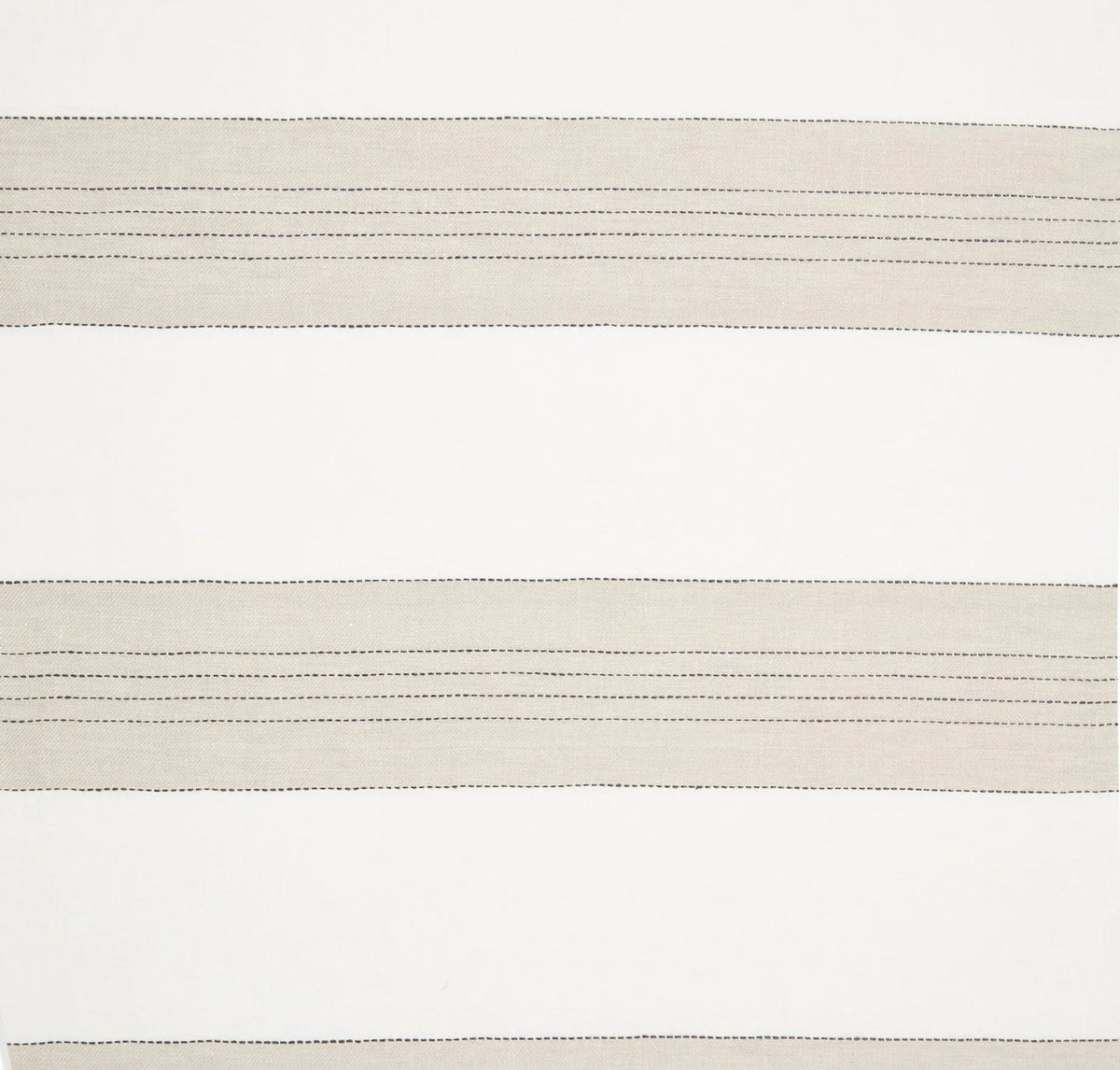 Broad Stripe Linen (Horizontal stripes) - Natural / White