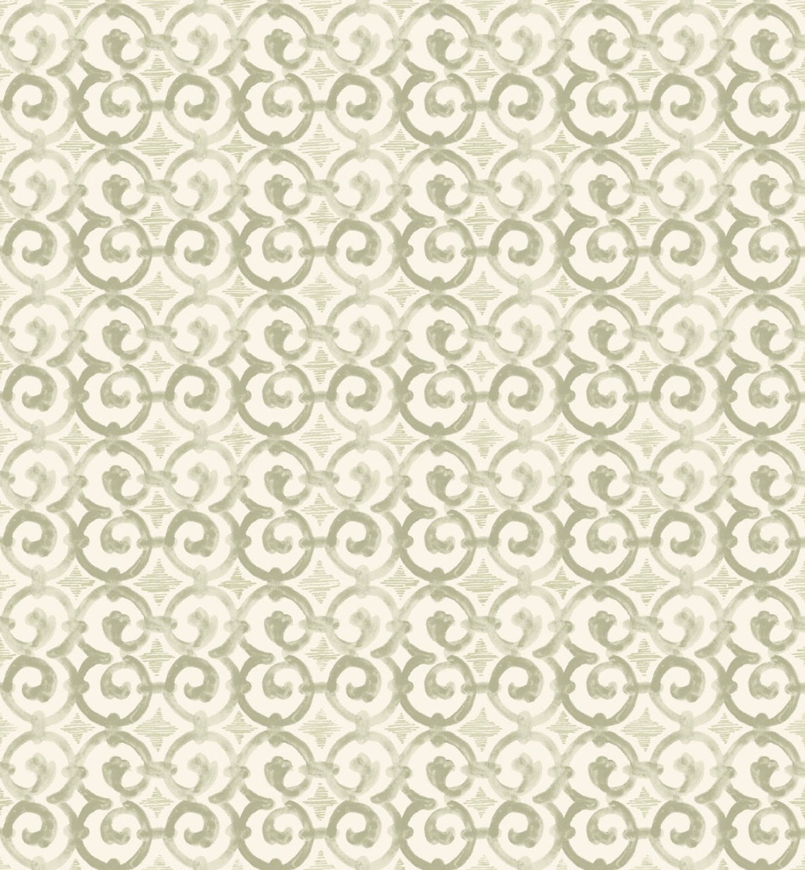 Filigree Wallpaper - Olive