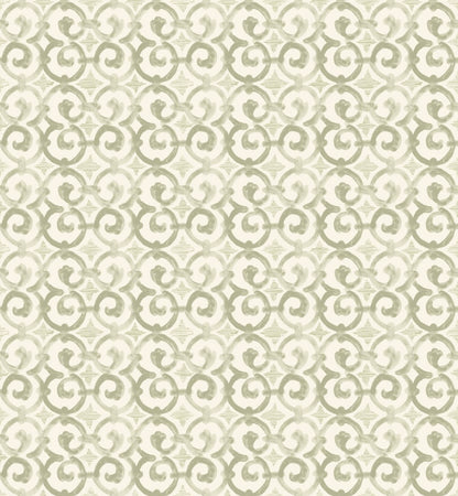 Filigree Wallpaper - Olive