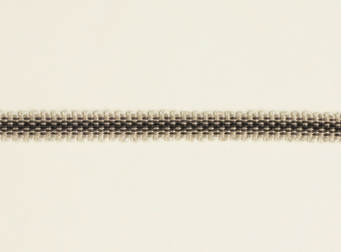 10mm Straight Edge Braid - Black Grey