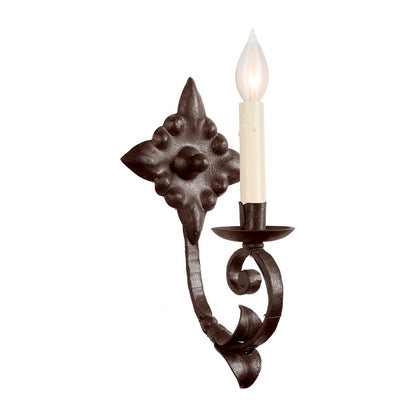 Victoria 1 Light Sconce - Gunmetal