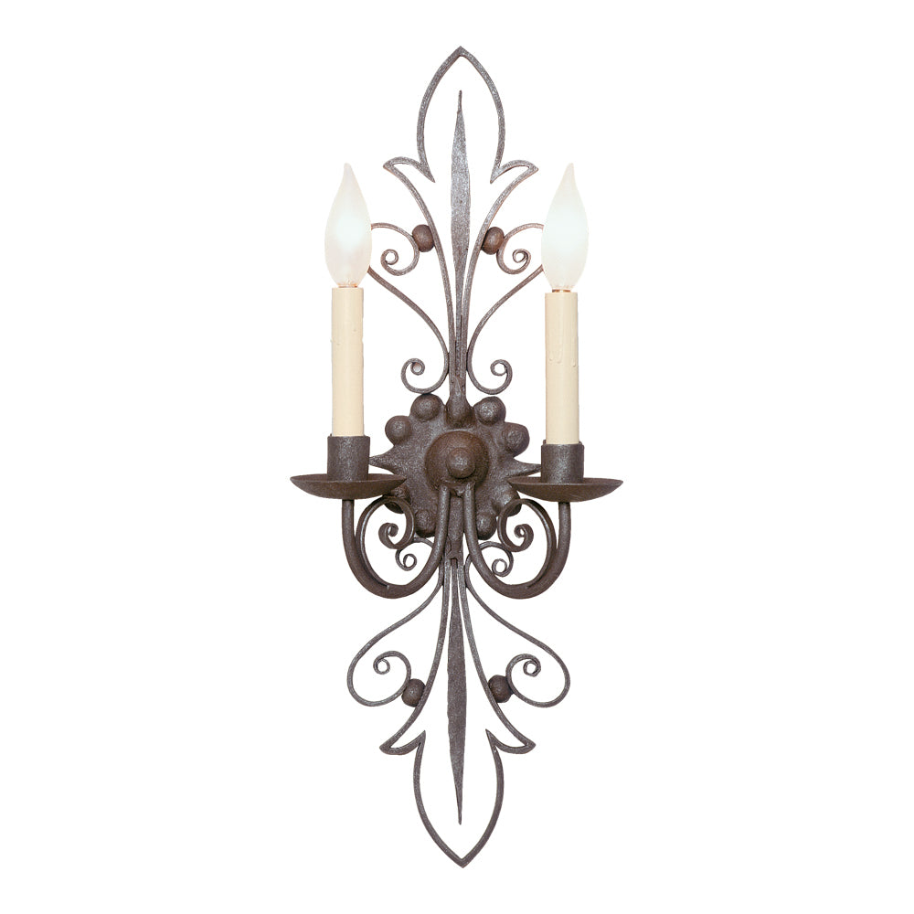 Claudia 2 Light Sconce - Pyrite