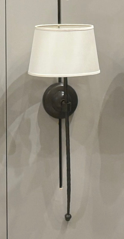 Nikki 1 Light Sconce w/Shade - Traditional Brown