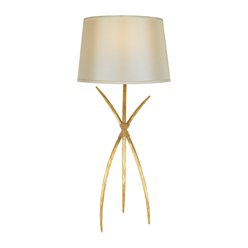 Capri 1 Light Sconce w/Shade - Gold Metal Leaf