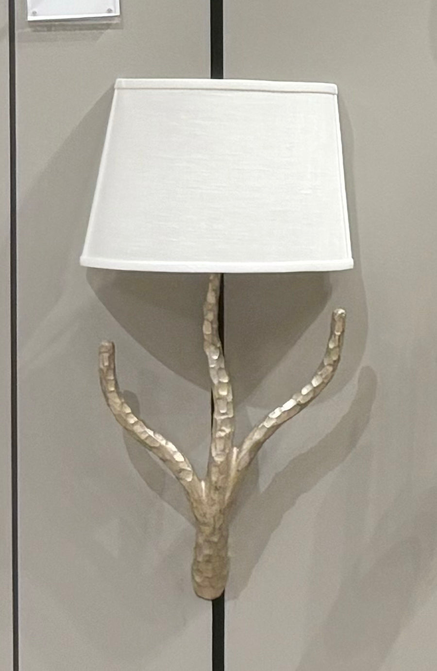 Cybil 1 Light Sconce w/Shade - Silver Metal Leaf