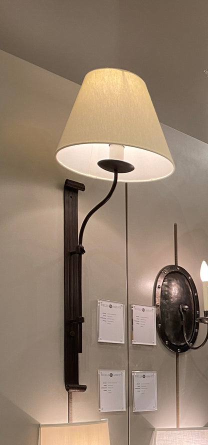 Deni 1 Light Pivot Sconce w/Shade - Antique Bronze