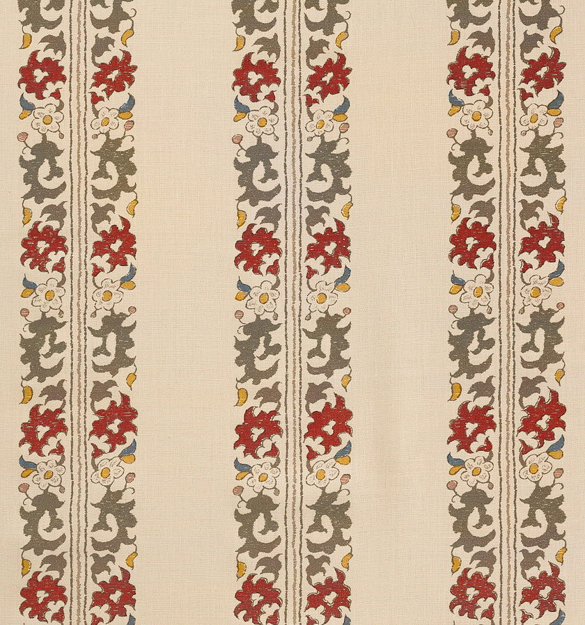 Algiers Border - Grey and Coral