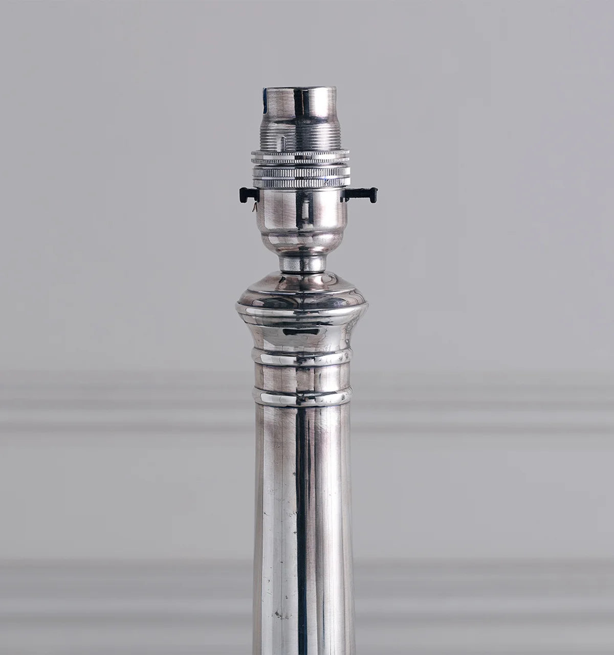 Plain Column Lamp - Antique Silver