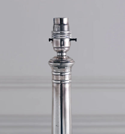 Plain Column Lamp - Antique Silver