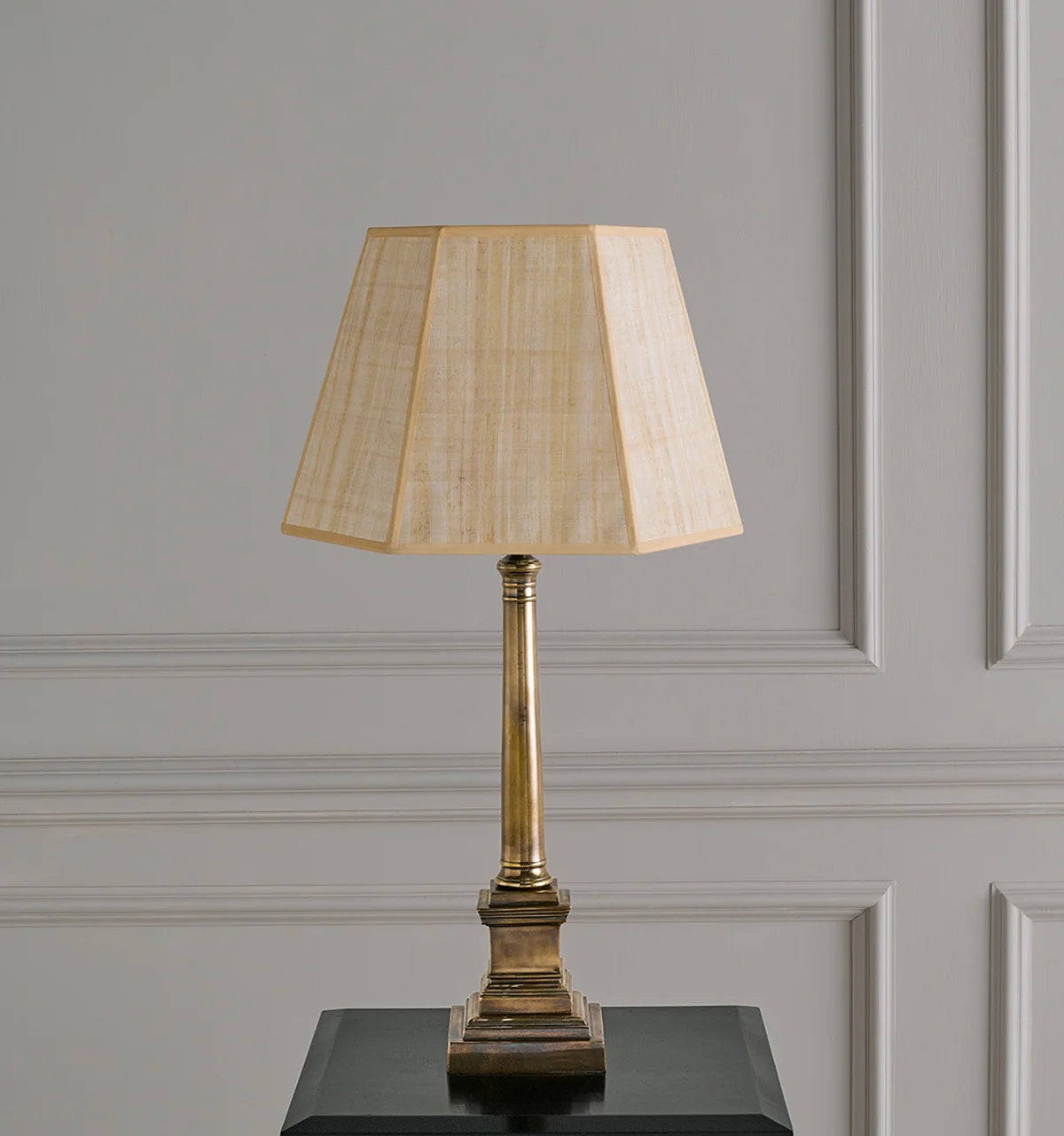 Plain Column Lamp Brass - Antique Brass
