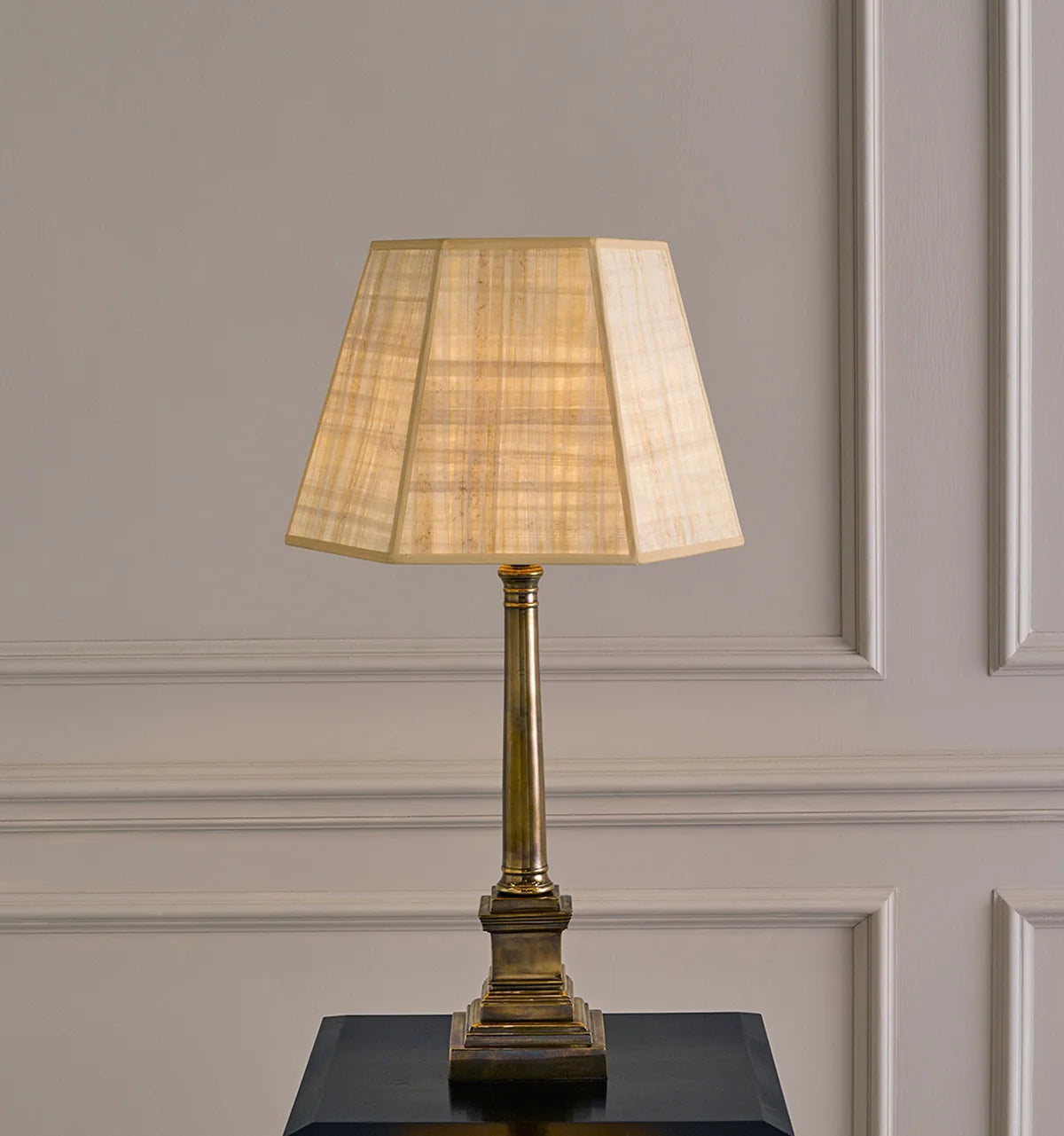 Plain Column Lamp Brass - Antique Brass
