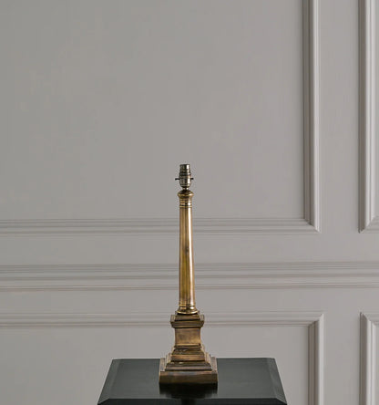 Plain Column Lamp Brass - Antique Brass