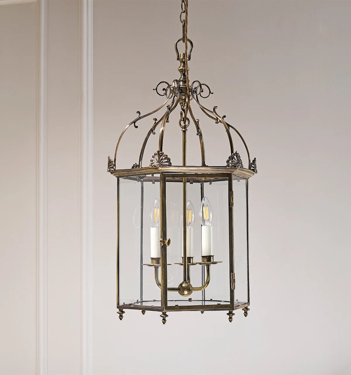 Georgian Lantern Small - Antique Brass