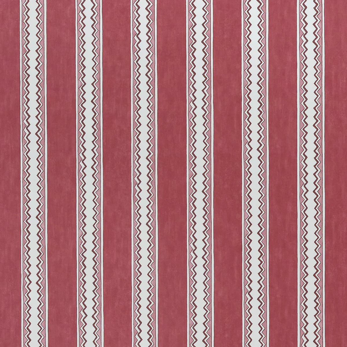 Zig Zag Stripe Wallpaper - Raspberry