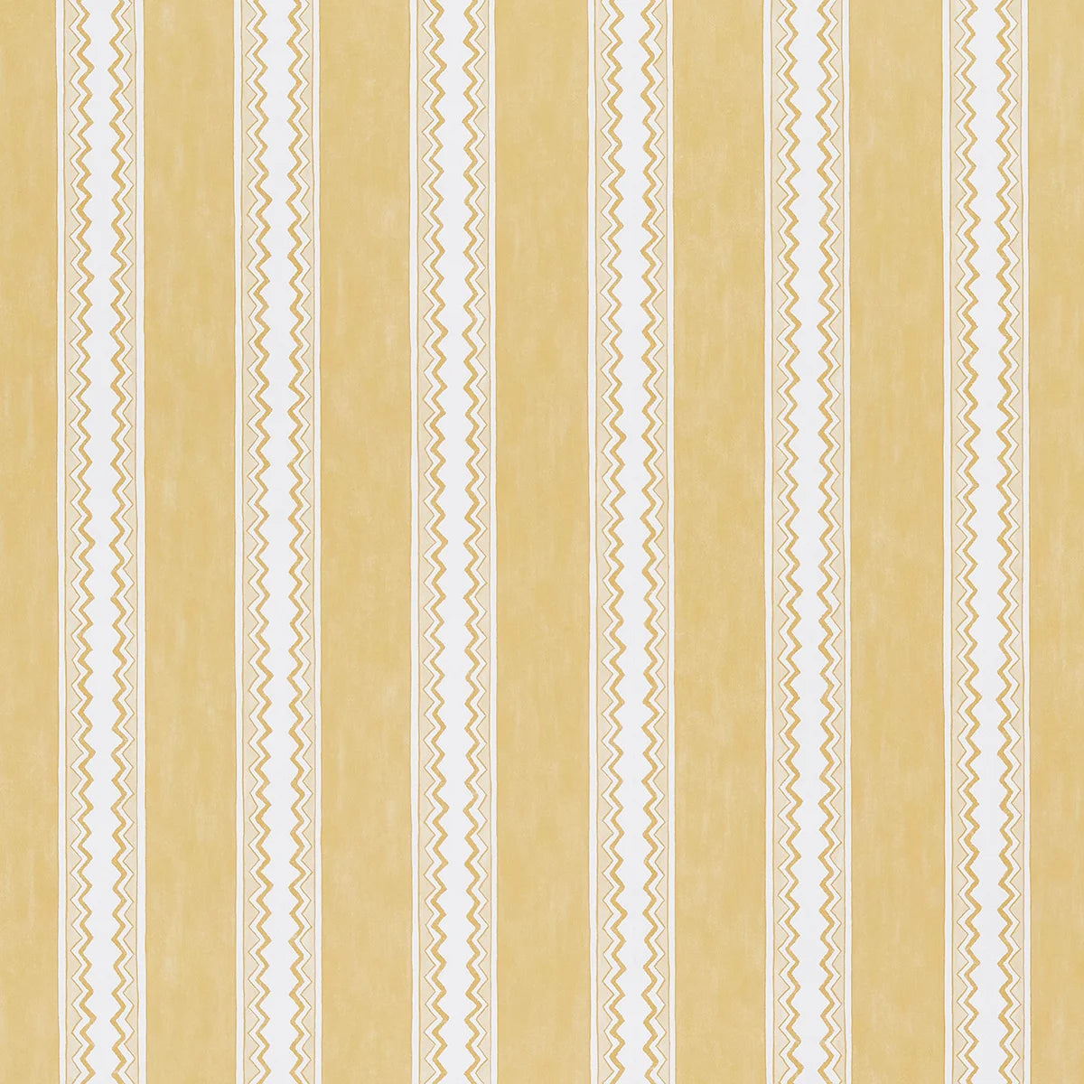 Zig Zag Stripe Wallpaper - Mustard