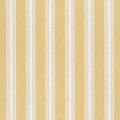 Zig Zag Stripe Wallpaper - Mustard