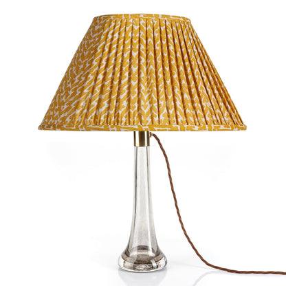 16 Inch Oval Gathered Bedwyn Lampshade - Yellow Rabanna