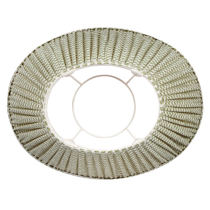 16 Inch Oval Gathered Bedwyn Lampshade - Green Marden