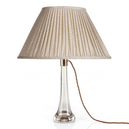 16 Inch Oval Gathered Bedwyn Lampshade - Ecru Figured