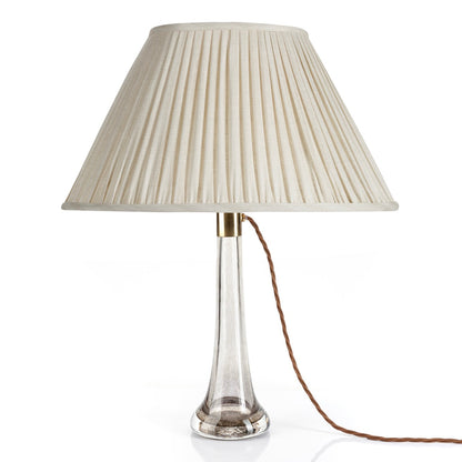 16 Inch Oval Gathered Bedwyn Lampshade - Cream Moire