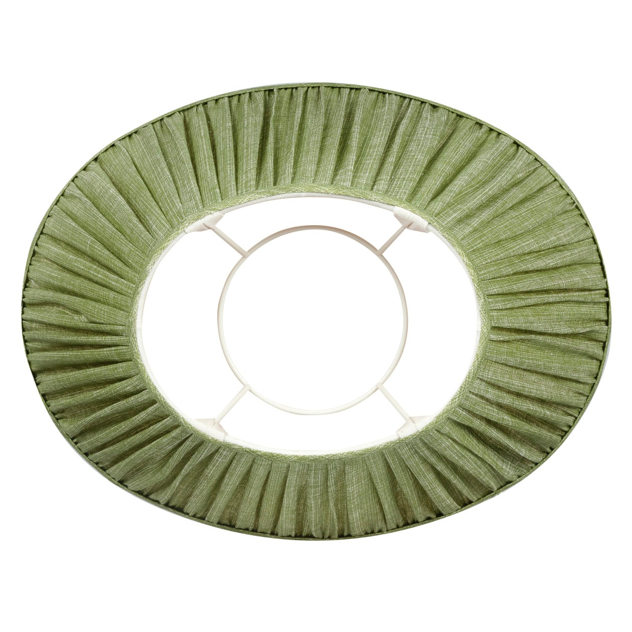 16 Inch Oval Gathered Bedwyn Lampshade - Kintyre Green