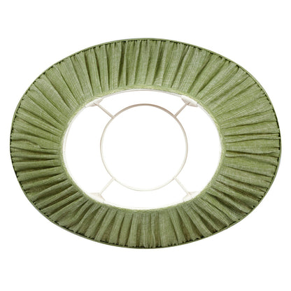16 Inch Oval Gathered Bedwyn Lampshade - Kintyre Green