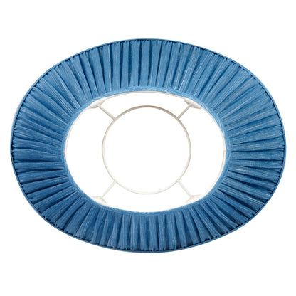 16 Inch Oval Gathered Bedwyn Lampshade - Sacre Bleu