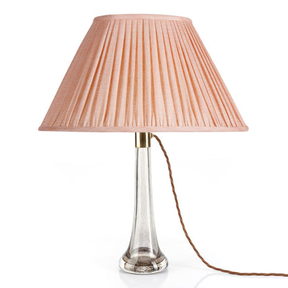 16 Inch Oval Gathered Bedwyn Lampshade - Pink Moire