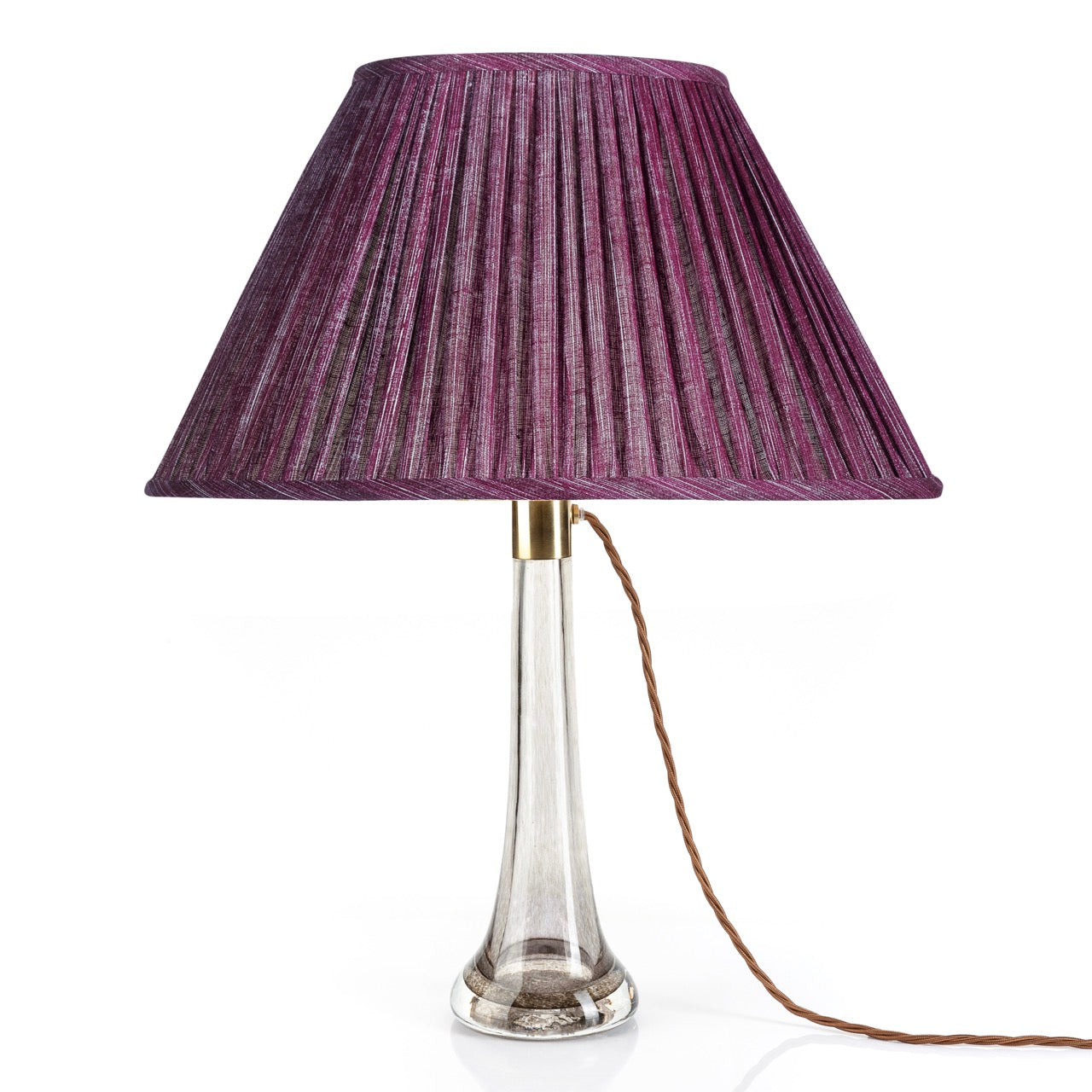 16 Inch Oval Gathered Bedwyn Lampshade - Back To The Fuchsia