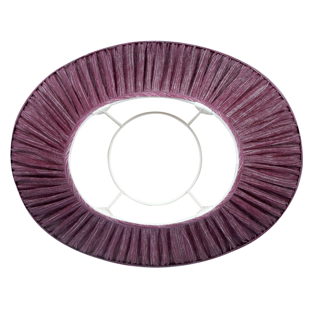 16 Inch Oval Gathered Bedwyn Lampshade - Back To The Fuchsia