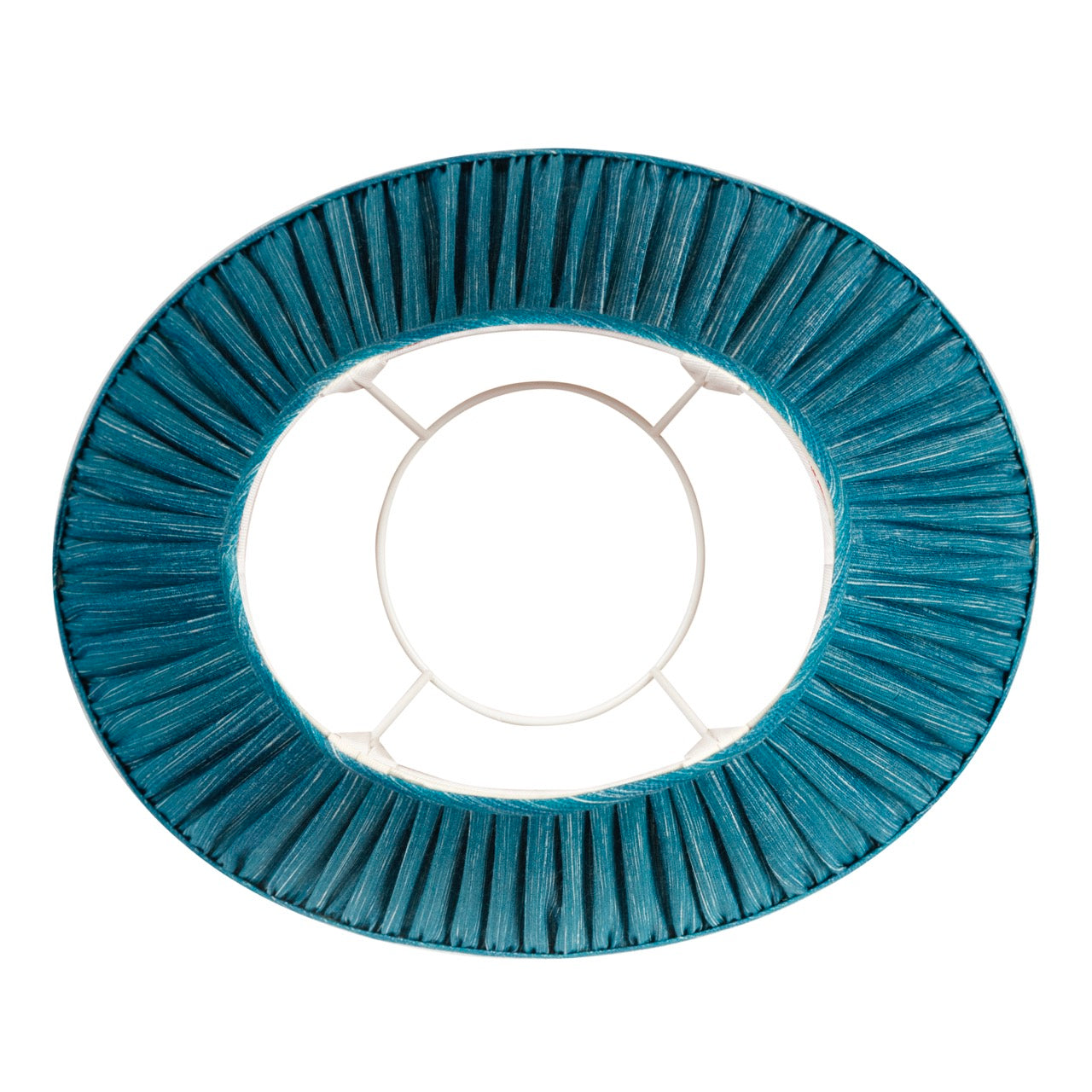 16 Inch Oval Gathered Bedwyn Lampshade - Suede Shoes