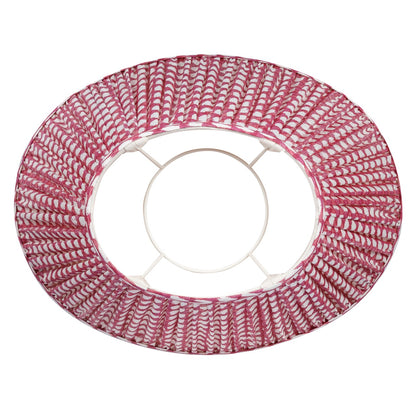 Oval Lampshade in Fuchsia Wicker