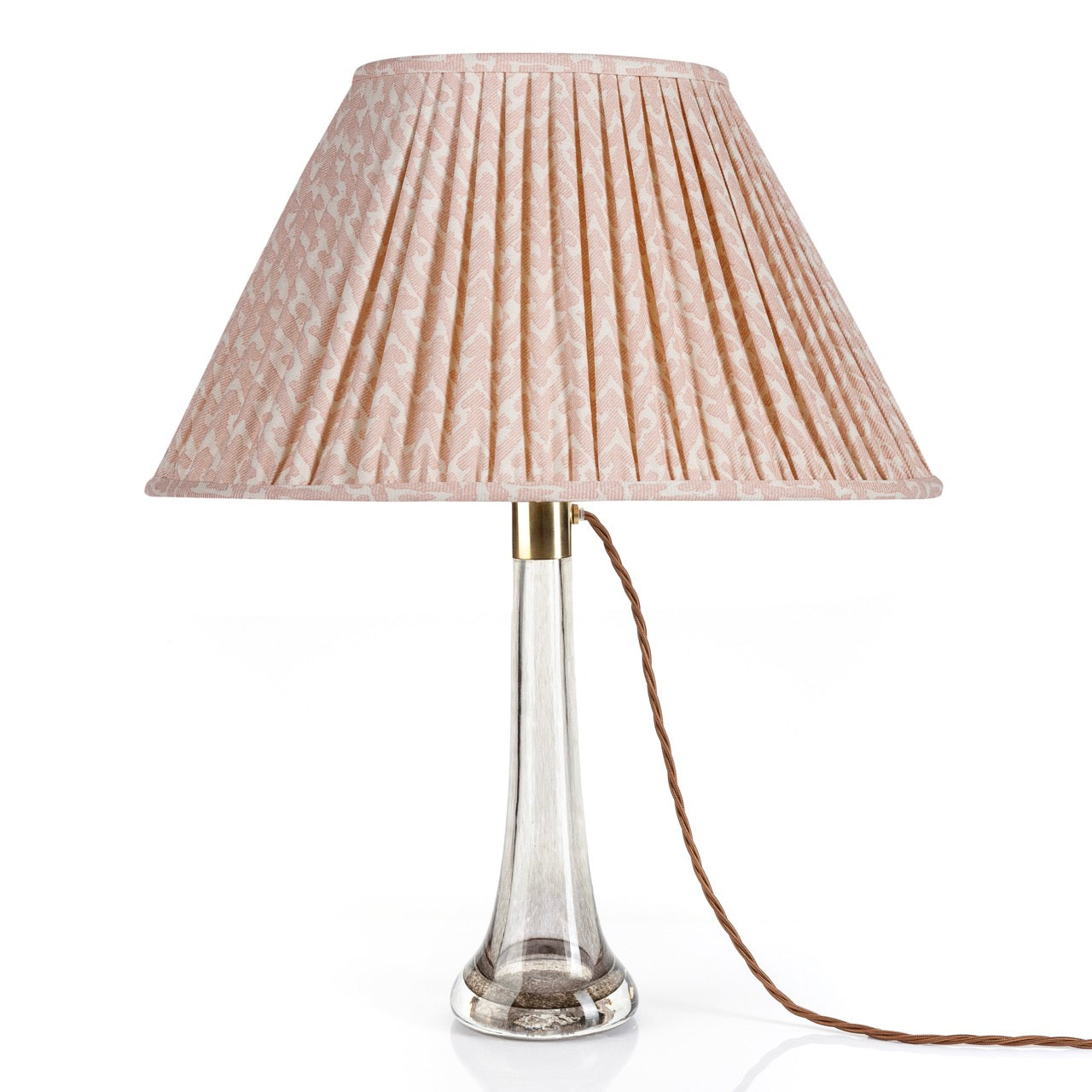 16 Inch Oval Gathered Bedwyn Lampshade - Light Pink Rabanna